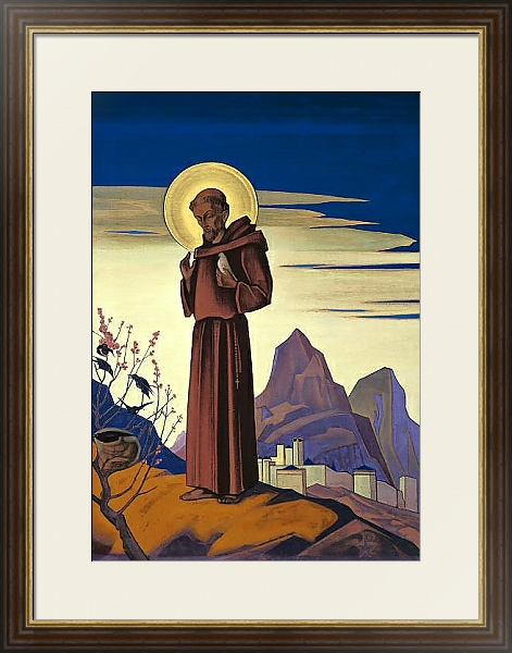 Постер Св. Франциск 2 с типом исполнения Под стеклом в багетной раме 1.023.036