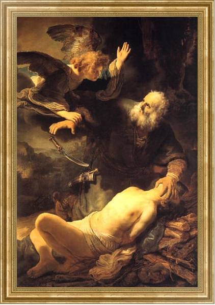 Постер Жертвоприношение Авраама 2 с типом исполнения На холсте в раме в багетной раме NA033.1.051
