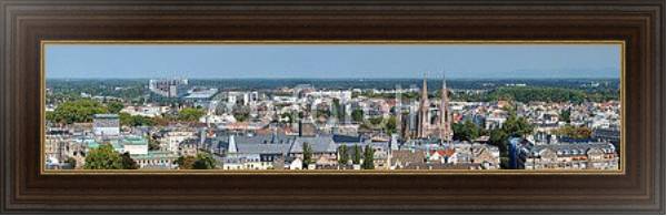 Постер Франция, Страсбург. Большая панорама с типом исполнения На холсте в раме в багетной раме 1.023.151