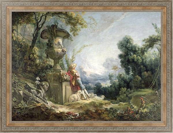 Постер Pastoral Scene, or Young Shepherd in a Landscape с типом исполнения На холсте в раме в багетной раме 484.M48.310