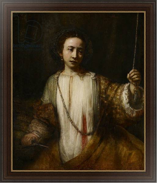 Постер Lucretia, 1666 с типом исполнения На холсте в раме в багетной раме 1.023.151