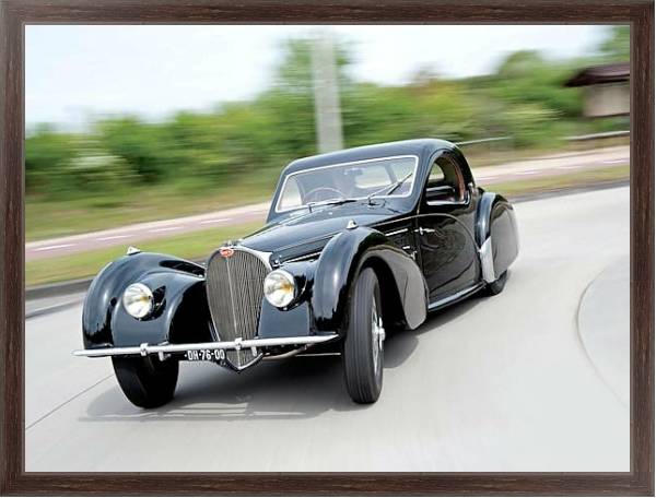 Постер Bugatti Type 57S Coupe by Gangloff of Colmar '1937 с типом исполнения На холсте в раме в багетной раме 221-02