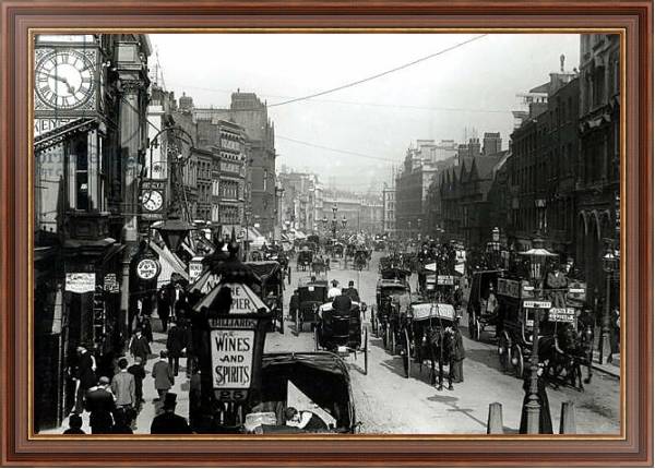 Постер High Holborn, London, c.1890 с типом исполнения На холсте в раме в багетной раме 35-M719P-83