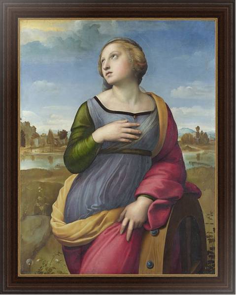 Постер Святая Катерина из Александрии с типом исполнения На холсте в раме в багетной раме 1.023.151