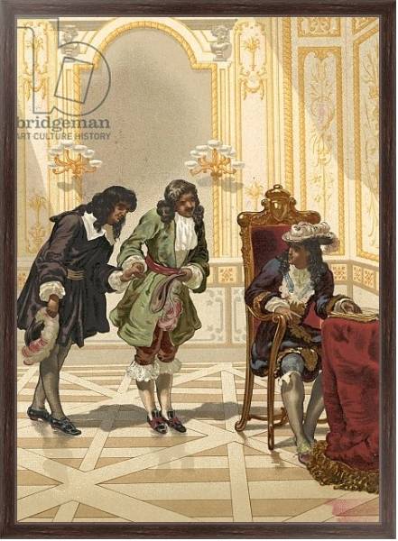 Постер Giovanni Domenico Cassini presented to Louis XIV by Colbert с типом исполнения На холсте в раме в багетной раме 221-02