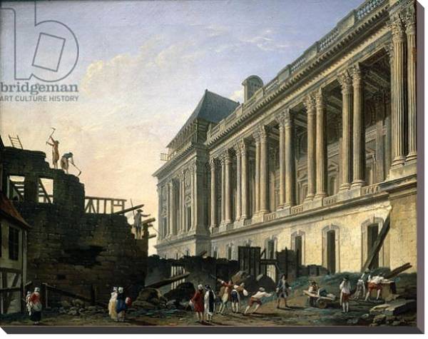 Постер The Clearing of the Louvre colonnade, 1764 с типом исполнения На холсте без рамы