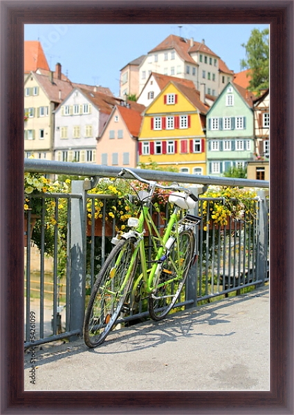 Постер Германия. Тюбинген. Велосипед с типом исполнения На холсте в раме в багетной раме 35-M719P-83