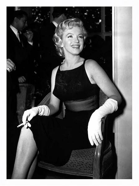 Постер Monroe, Marilyn 126 с типом исполнения На холсте в раме в багетной раме 221-03