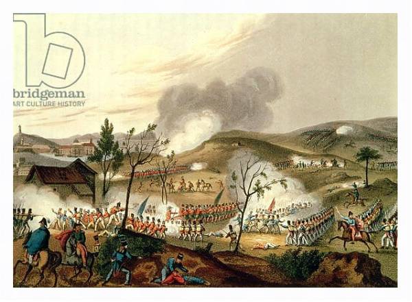 Постер The Battle of Waterloo, 18 June 1815 с типом исполнения На холсте в раме в багетной раме 221-03