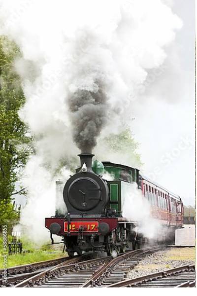 Постер Железная дорога Стратспей, Шотландия с типом исполнения На холсте без рамы
