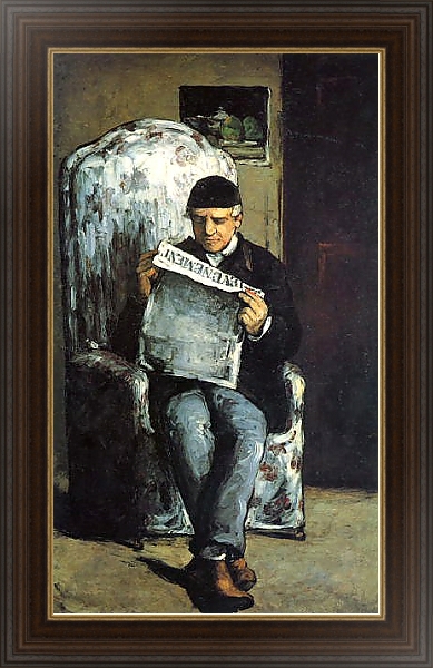 Постер Портрет Луи Августа Сезанна, отца художника с типом исполнения На холсте в раме в багетной раме 1.023.151