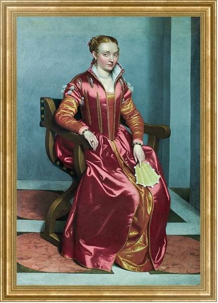 Постер Портрет леди 11 с типом исполнения На холсте в раме в багетной раме NA033.1.051