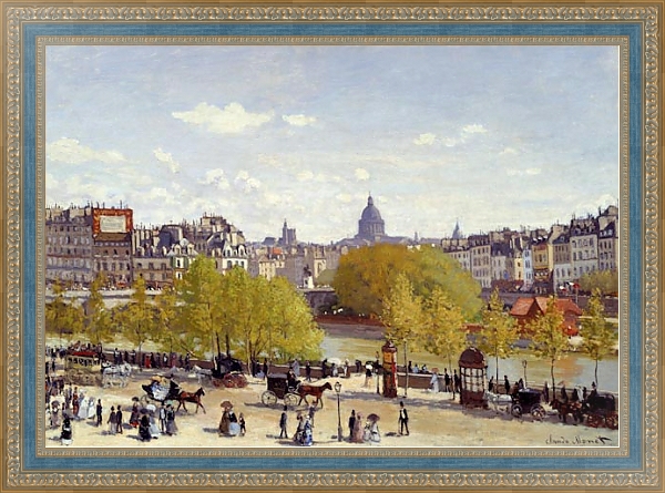 Постер Вид на Лувр с типом исполнения На холсте в раме в багетной раме 484.M48.685