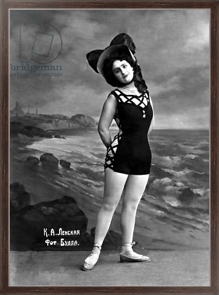Постер Portrait of actress K. Lenskaya с типом исполнения На холсте в раме в багетной раме 221-02