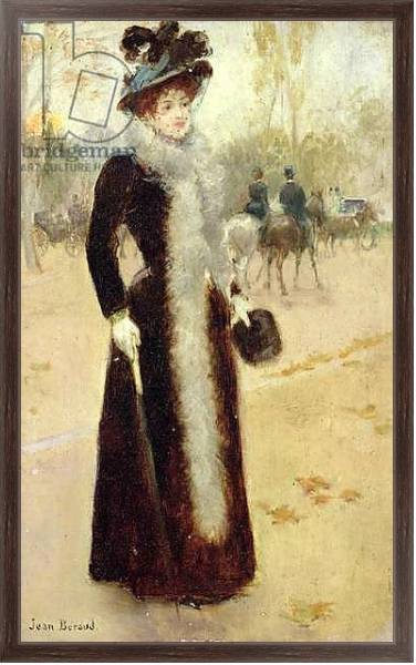 Постер A Parisian Woman in the Bois de Boulogne, c.1899 с типом исполнения На холсте в раме в багетной раме 221-02
