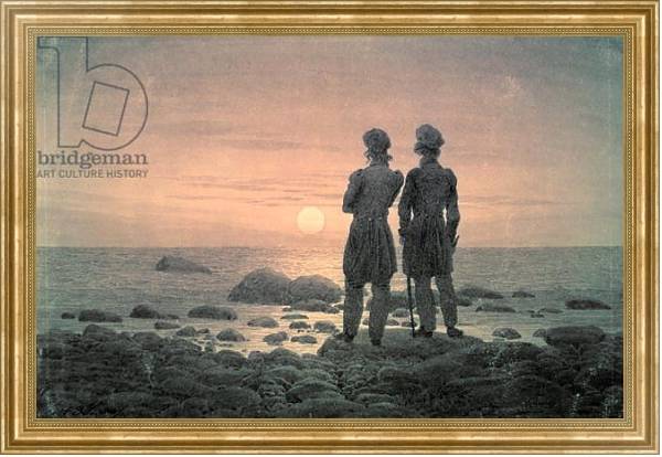 Постер Two Men by The Sea с типом исполнения На холсте в раме в багетной раме NA033.1.051