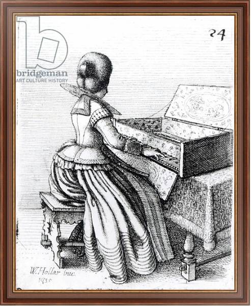 Постер Woman Playing at a Keyboard, 1635 с типом исполнения На холсте в раме в багетной раме 35-M719P-83