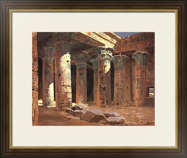 Постер Храм Изиды на острове Филе. 1882 с типом исполнения Под стеклом в багетной раме 1.023.036