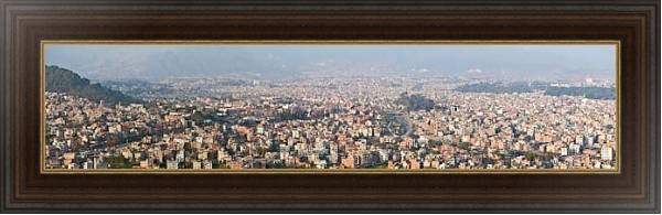 Постер Непал. Катманду. Панорамный вид с типом исполнения На холсте в раме в багетной раме 1.023.151