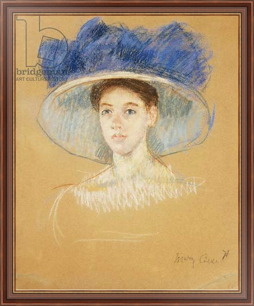 Постер Head of a Woman with a Large Hat, c.1909 с типом исполнения На холсте в раме в багетной раме 35-M719P-83