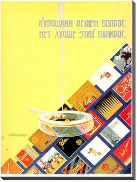 Постер Ретро-Реклама 251 с типом исполнения На холсте без рамы