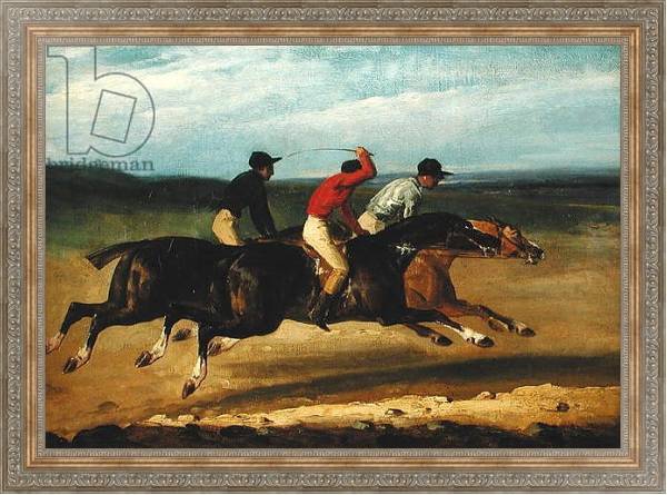 Постер The Horse Race с типом исполнения На холсте в раме в багетной раме 484.M48.310