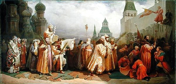 Постер Palm Sunday Procession under the Reign of Tsar Alexis Romanov 1868 с типом исполнения На холсте без рамы