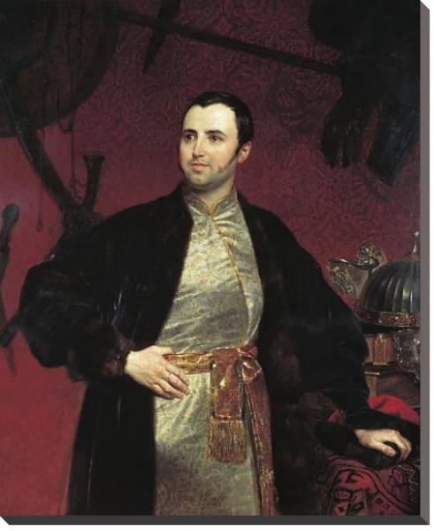 Постер Портрет князя Михаила Андреевича Оболенского. 1846 с типом исполнения На холсте без рамы