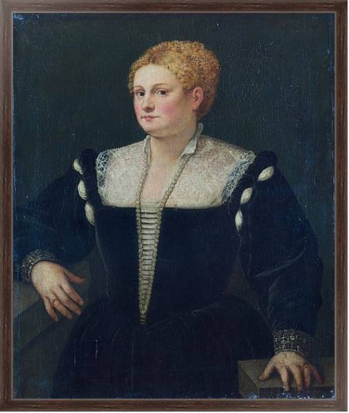 Постер Портрет женщины 14 с типом исполнения На холсте в раме в багетной раме 221-02