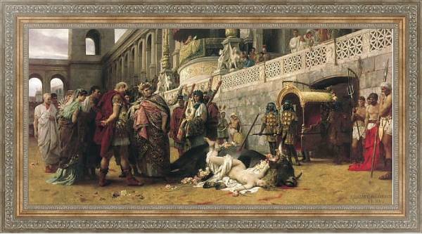 Постер Христианская Дирцея в цирке Нерона. 1898 с типом исполнения На холсте в раме в багетной раме 484.M48.310
