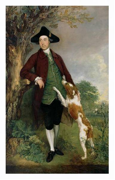 Постер Portrait of George Venables Vernon, 2nd Lord Vernon, 1767 с типом исполнения На холсте в раме в багетной раме 221-03