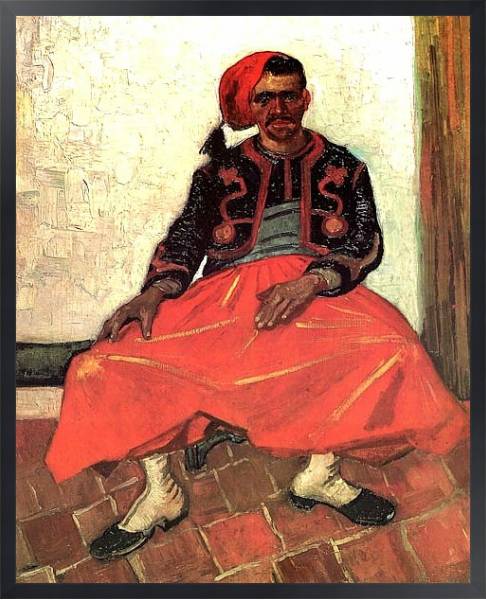 Постер Сидящий Зуав с типом исполнения На холсте в раме в багетной раме 1727.8010