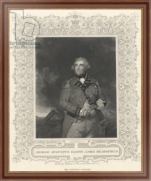 Постер George Augustus Eliott, 1st Baron Heathfield с типом исполнения На холсте в раме в багетной раме 35-M719P-83
