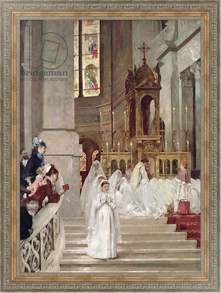Постер Communion at the Church of the Trinity, 1877 с типом исполнения На холсте в раме в багетной раме 484.M48.310