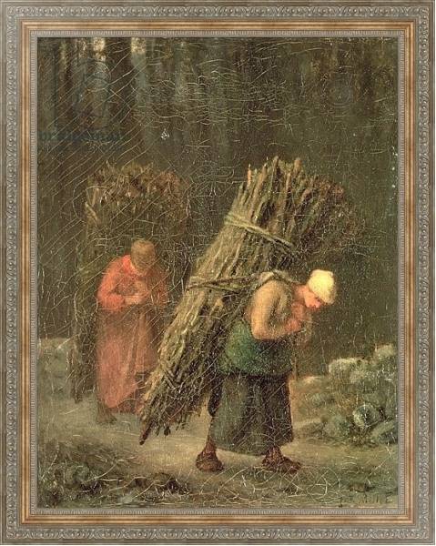 Постер Peasant Women with Brushwood, c.1858 с типом исполнения На холсте в раме в багетной раме 484.M48.310