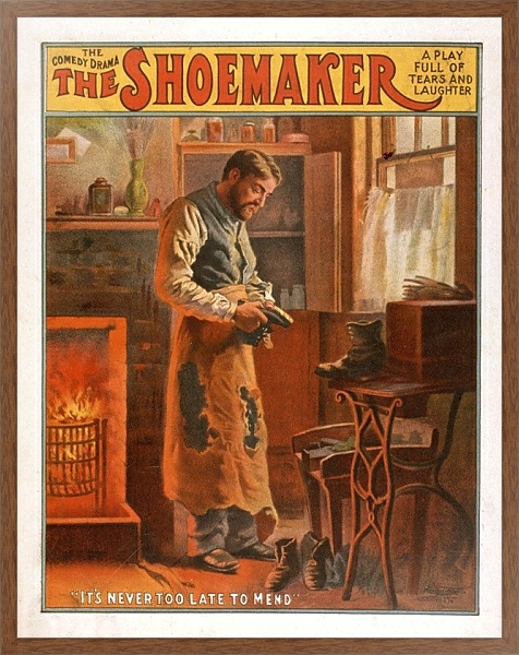 Постер The shoemaker с типом исполнения На холсте в раме в багетной раме 1727.4310
