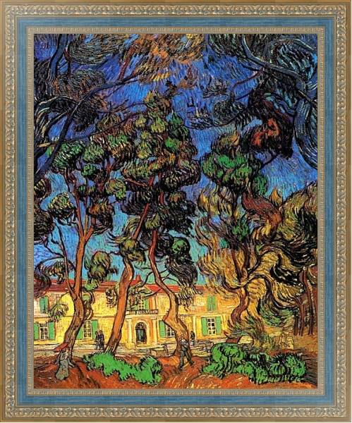 Постер Деревья в саду больницы Сен-Поля с типом исполнения На холсте в раме в багетной раме 484.M48.685