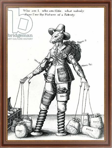 Постер Satirical Print, 1641-1650 с типом исполнения На холсте в раме в багетной раме 35-M719P-83