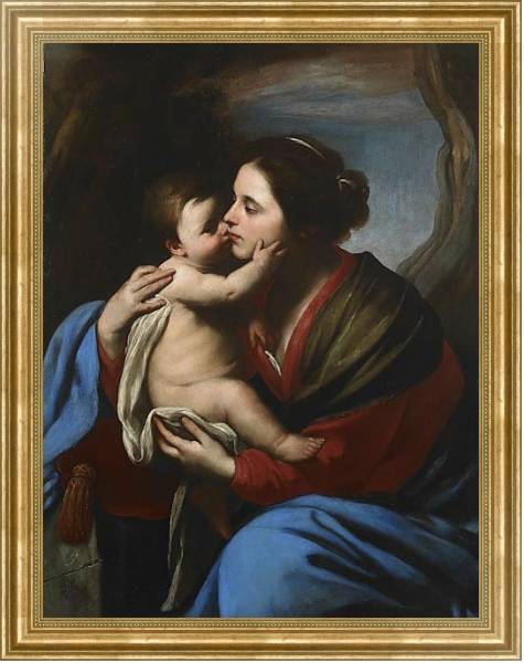 Постер Дева с младенцем с типом исполнения На холсте в раме в багетной раме NA033.1.051