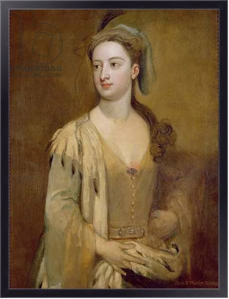 Постер A Woman, called Lady Mary Wortley Montagu, c.1715-20 с типом исполнения На холсте в раме в багетной раме 221-01