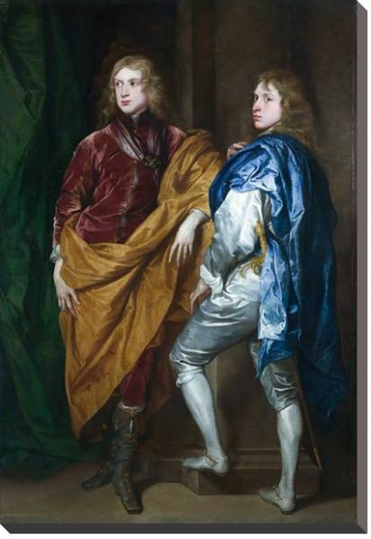 Постер Портрет двух молодых англичан с типом исполнения На холсте без рамы