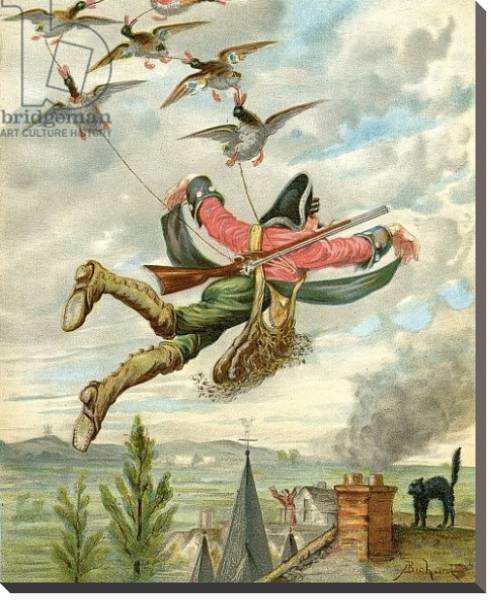 Постер Lifted from earth by ducks, c.1886 с типом исполнения На холсте без рамы