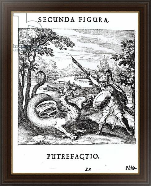 Постер A knight defeating 'Rot' which is embodied by a dragon, 1678 с типом исполнения На холсте в раме в багетной раме 1.023.151