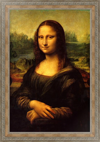 Постер Мона Лиза (Джоконда) с типом исполнения На холсте в раме в багетной раме 484.M48.310