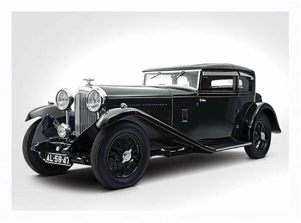 Постер Bentley 8 Litre Short Chassis Mayfair Fixed Head Coupe '1932 с типом исполнения На холсте в раме в багетной раме 221-03