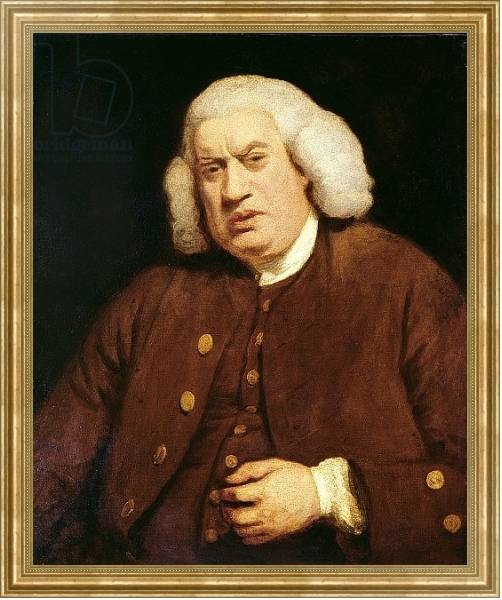 Постер Portrait of Dr. Samuel Johnson с типом исполнения На холсте в раме в багетной раме NA033.1.051