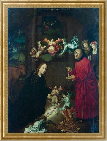 Постер Рождение Христа с типом исполнения На холсте в раме в багетной раме NA033.1.051