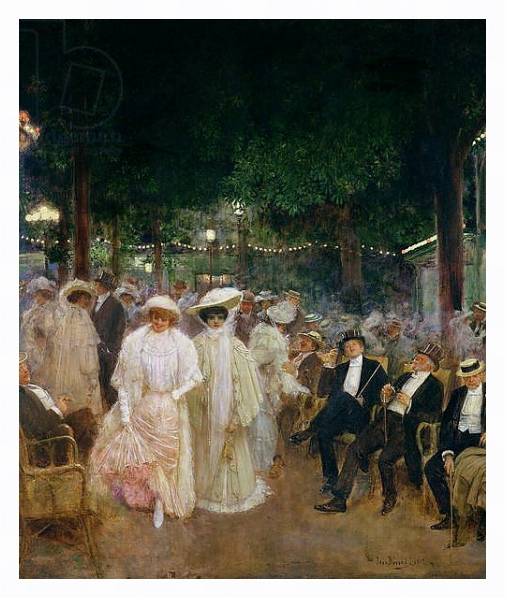 Постер The Gardens of Paris, or The Beauties of the Night, 1905 с типом исполнения На холсте в раме в багетной раме 221-03
