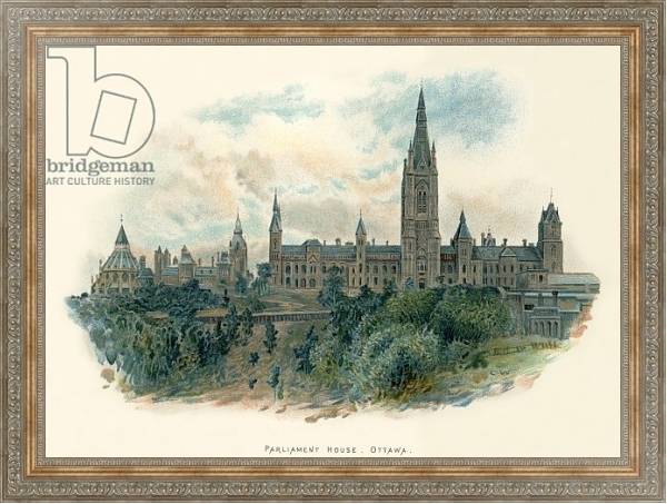 Постер Parliament house, Ottawa с типом исполнения На холсте в раме в багетной раме 484.M48.310