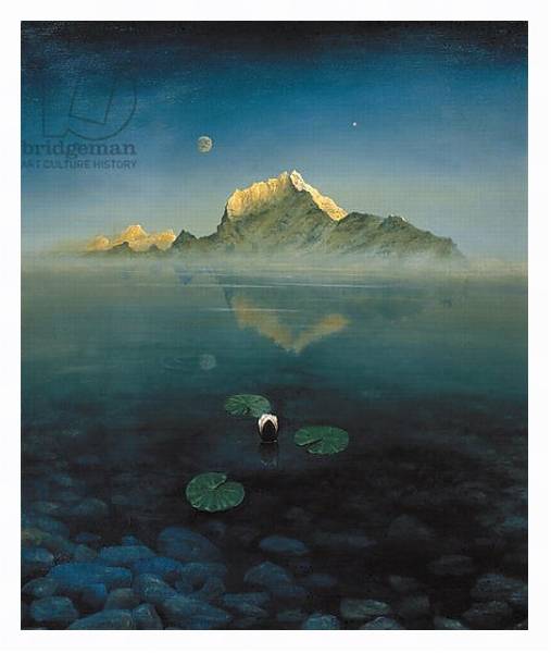 Постер Mountain over Lake с типом исполнения На холсте в раме в багетной раме 221-03